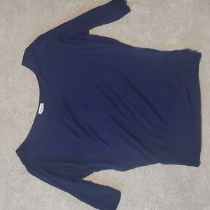 Navy Blue 3/4 shirt -off the shoulder